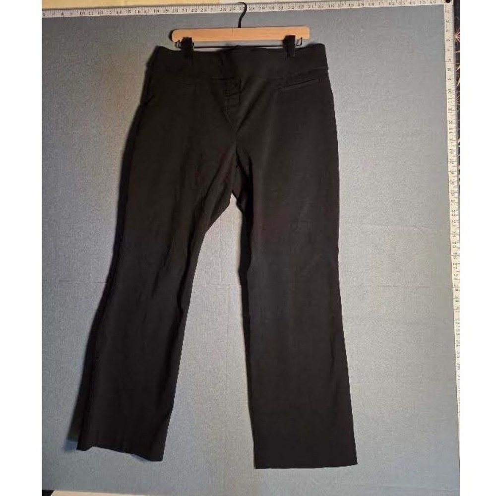 Apt. 9 Brynn Black Pull On Dress Pants Womens 16S Short Straight Leg Trousers